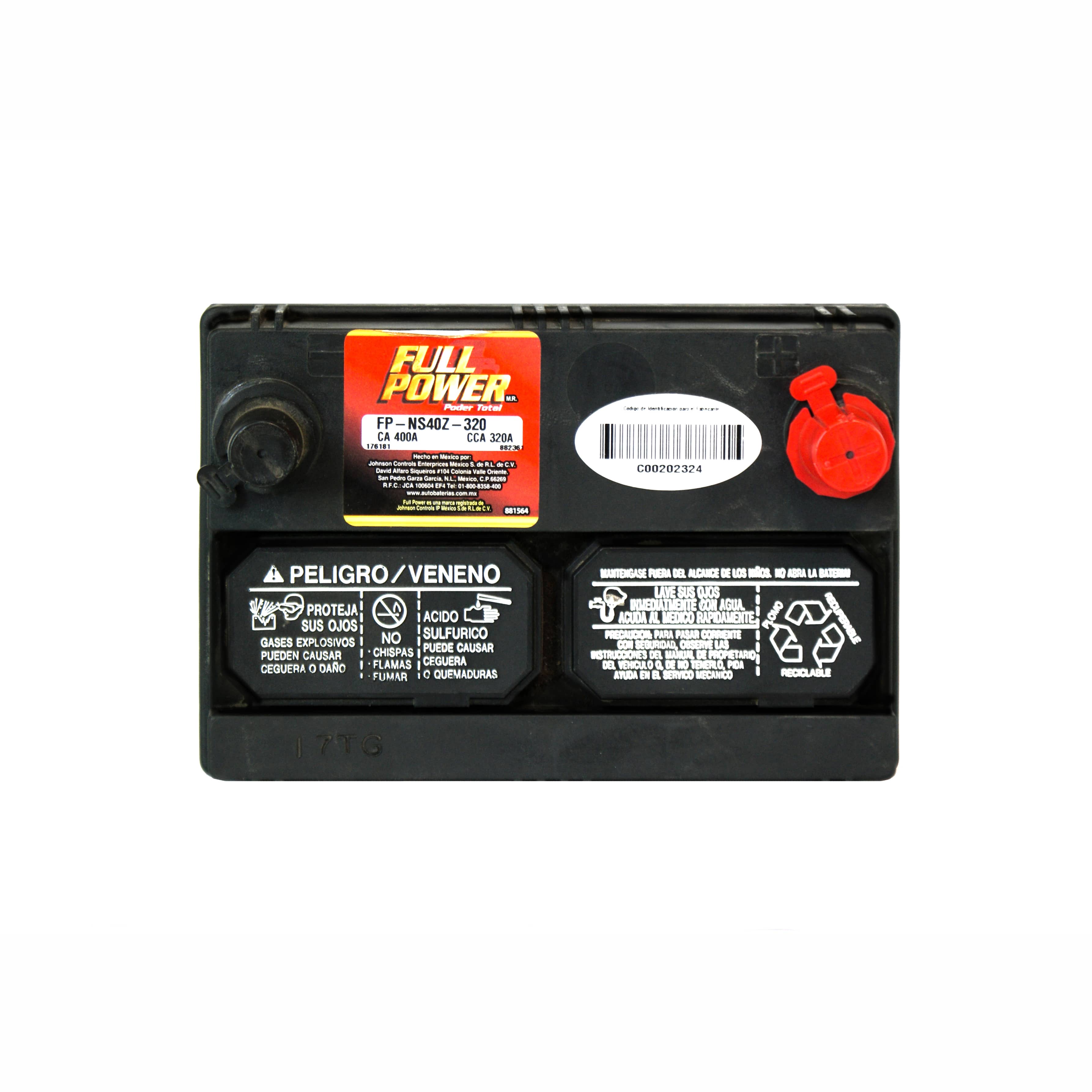 BAT. Full Power NS40 Z 12 V 9 Placas 40 Ah 320 CCA - Imagen 4